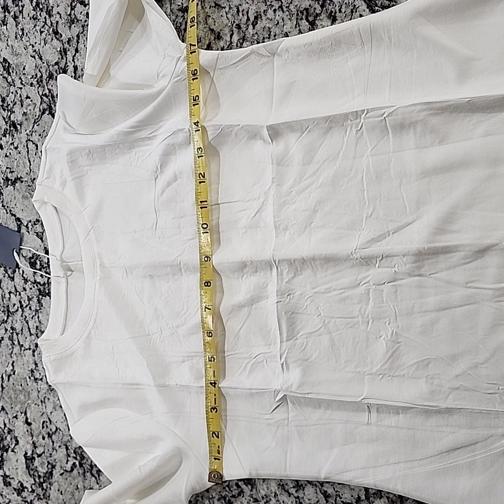 Sampeel Cream Color Crew Neck Long Sleeve Dress. Small. Very Soft - Picture 8 of 13